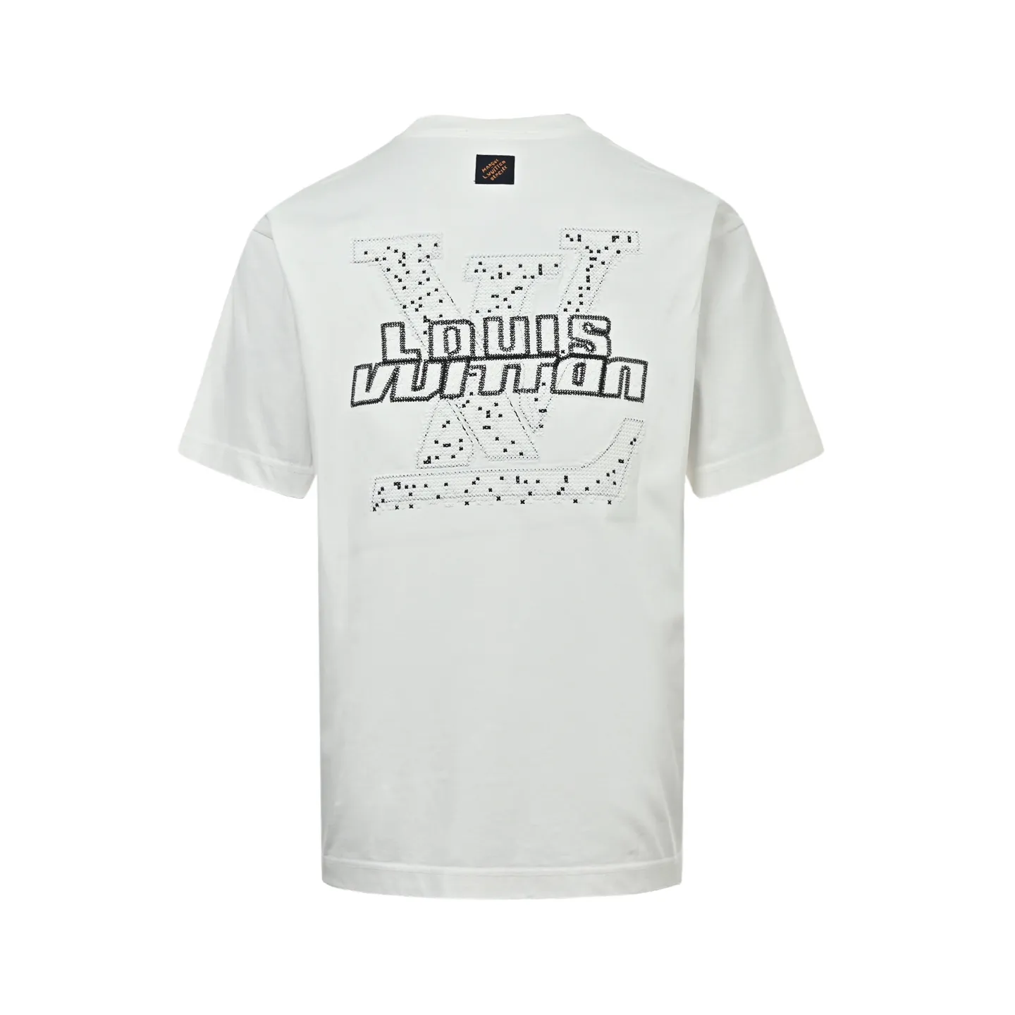 Louis Vuitton/Louis Vuitton cross-stitch woven embroidery short sleeves